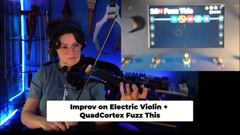 Dr. Jess performing an improv on electric violin